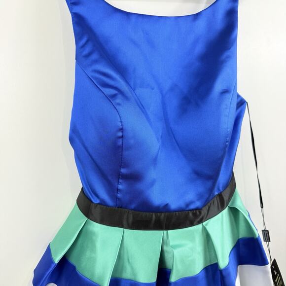 Nox Anabel Narianna New Colorblock A Line Mini Dress XL Open Back HOCO Party - Picture 7 of 15